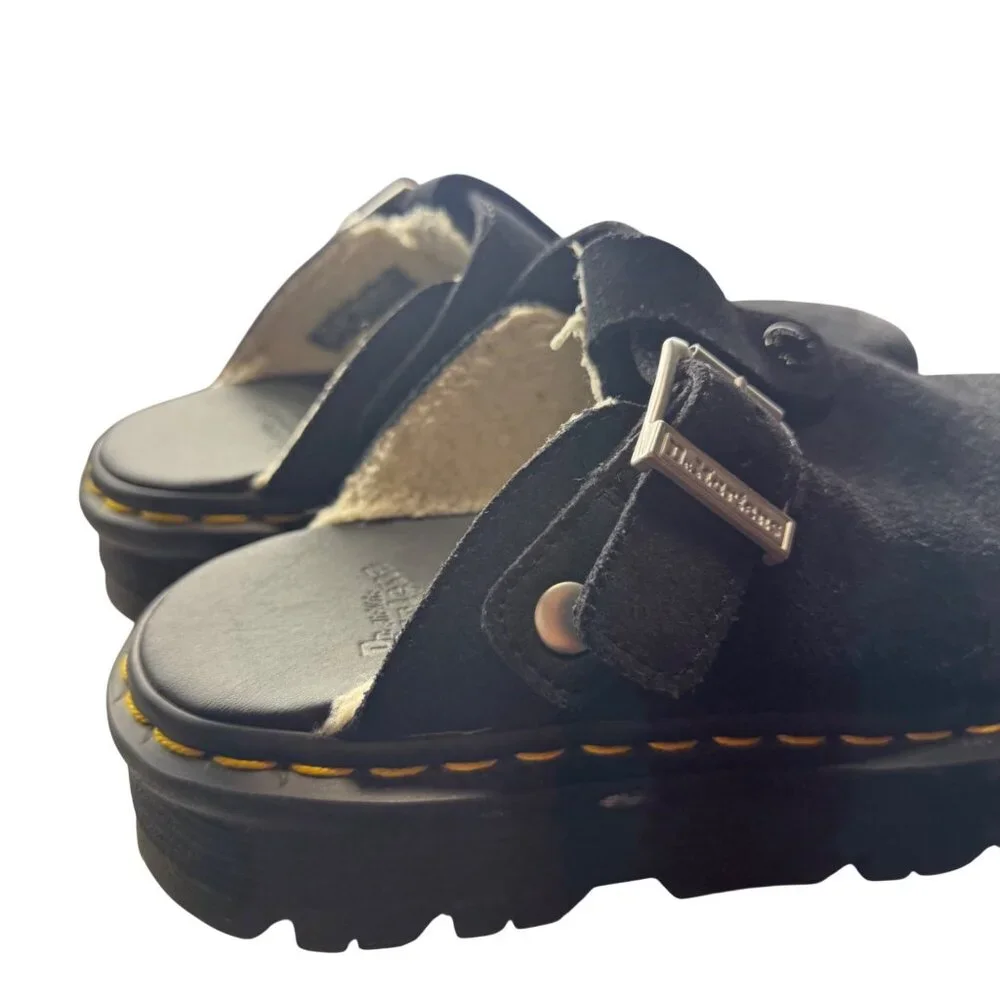 Dr. Martens Zebzag Suede Slingback Platform Mules Unisex W 7/ M 6 - Picture 2 of 11